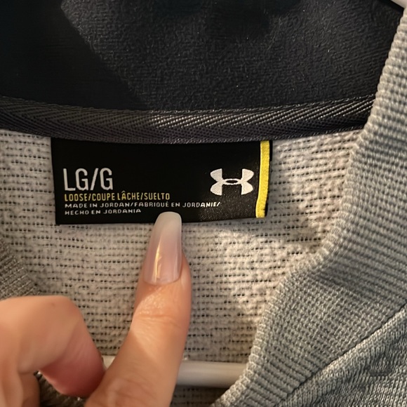 Under armour men’s gray zip up sweater - Picture 3 of 4